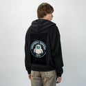 supportyeti patch on male essential zip hoodie in after hours