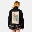 surrealdaysi patch on female atelier canvas jacket in nightfall