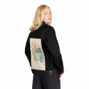 surrealdaysi patch on female og denim jacket in raven