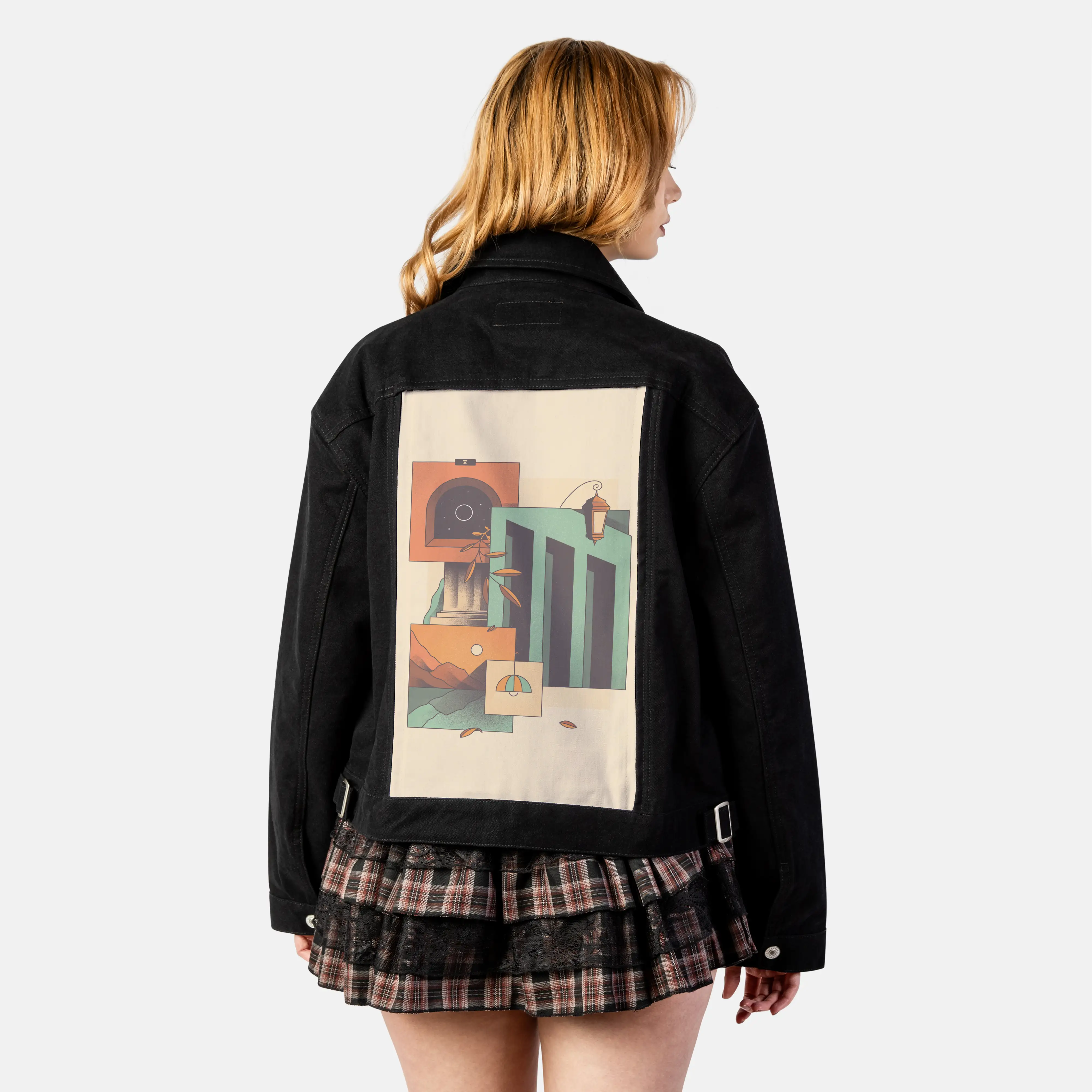 surrealdaysv patch on female atelier canvas jacket in nightfall