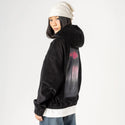 surrealforestdreamer patch on female retro cord hoodie in onyx