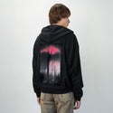 surrealforestdreamer patch on male essential zip hoodie in after hours