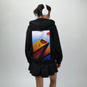 surrealjourneyahead patch on female essential zip hoodie in after hours