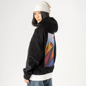 surrealjourneyahead patch on female retro cord hoodie in onyx