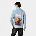 surrealjourneyahead patch on male og denim jacket in oceanside