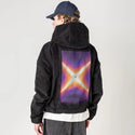 surrealjourneyascension patch on male retro cord hoodie in onyx