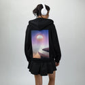 surrealjourneyhorizon patch on female essential zip hoodie in after hours