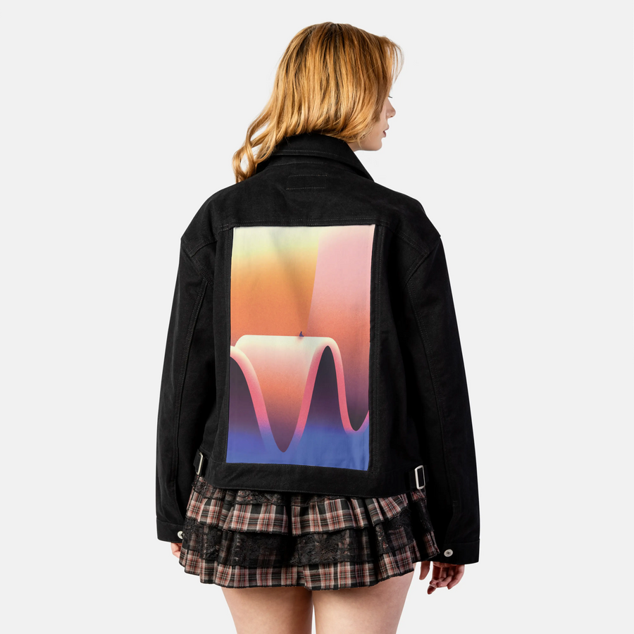 surrealjourneyup patch on female atelier canvas jacket in nightfall