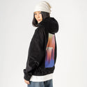 surrealjourneyup patch on female retro cord hoodie in onyx