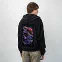 surrealspace patch on male essential zip hoodie in after hours