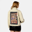 sushimeowster patch on female atelier canvas jacket in tan