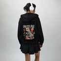 sushislayercat patch on female essential zip hoodie in after hours