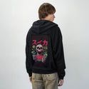 sweetdeath patch on male essential zip hoodie in after hours