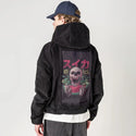 sweetdeath patch on male retro cord hoodie in onyx