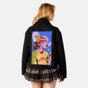 sweettooth patch on female atelier canvas jacket in nightfall