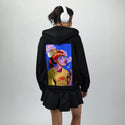 sweettooth patch on female essential zip hoodie in after hours
