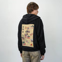 tasteofjapan patch on male essential zip hoodie in after hours