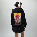 tengucat patch on female essential zip hoodie in after hours