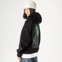 thatsthespirit patch on female retro cord hoodie in onyx