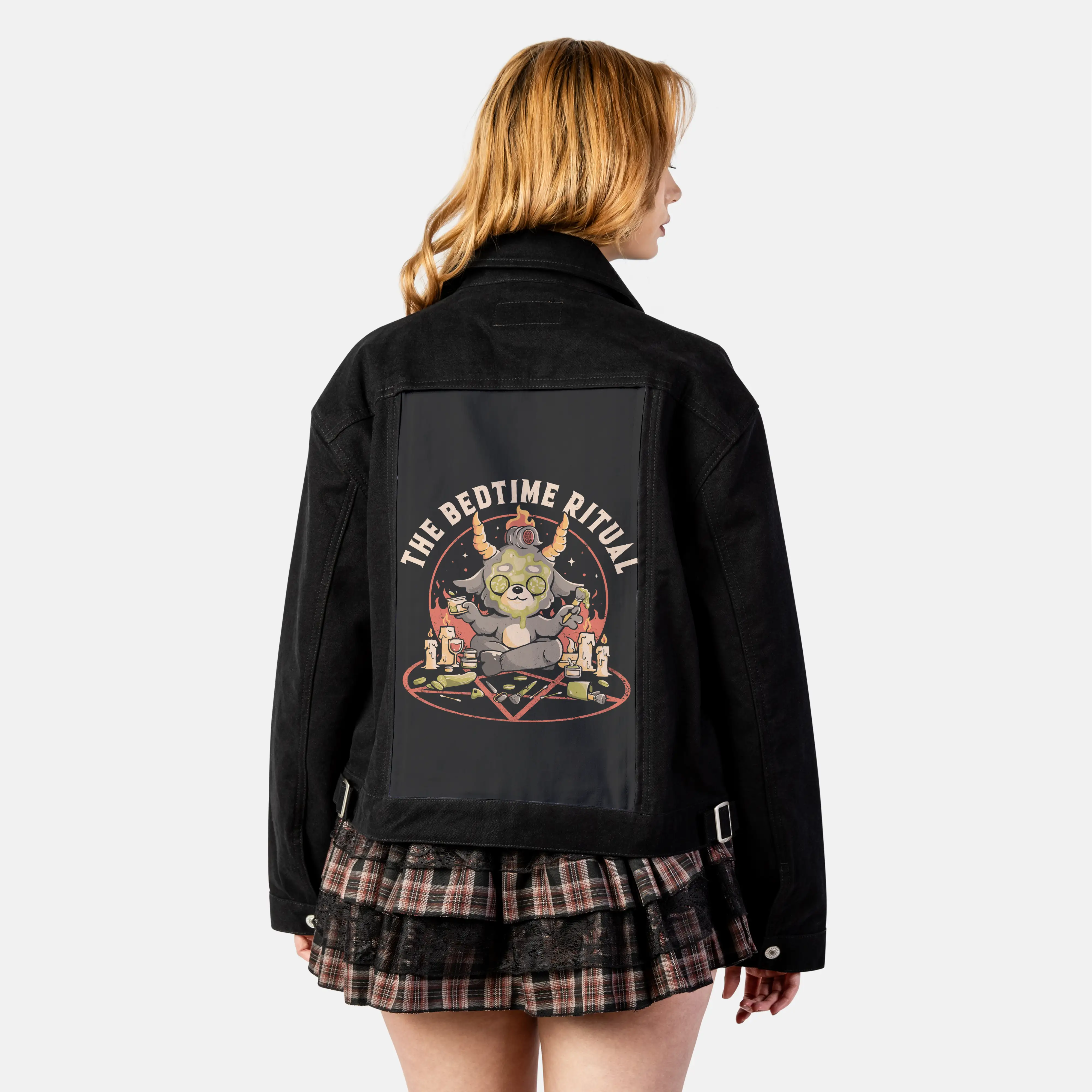 thebedtimeritual patch on female atelier canvas jacket in nightfall