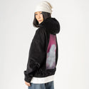 theclouddreamversion patch on female retro cord hoodie in onyx