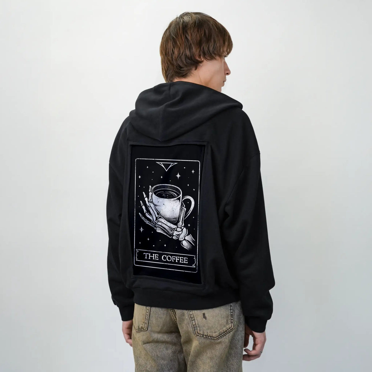 thecoffee patch on male essential zip hoodie in after hours