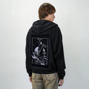 thedeath patch on male essential zip hoodie in after hours