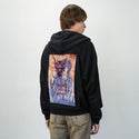 thedevil patch on male essential zip hoodie in after hours