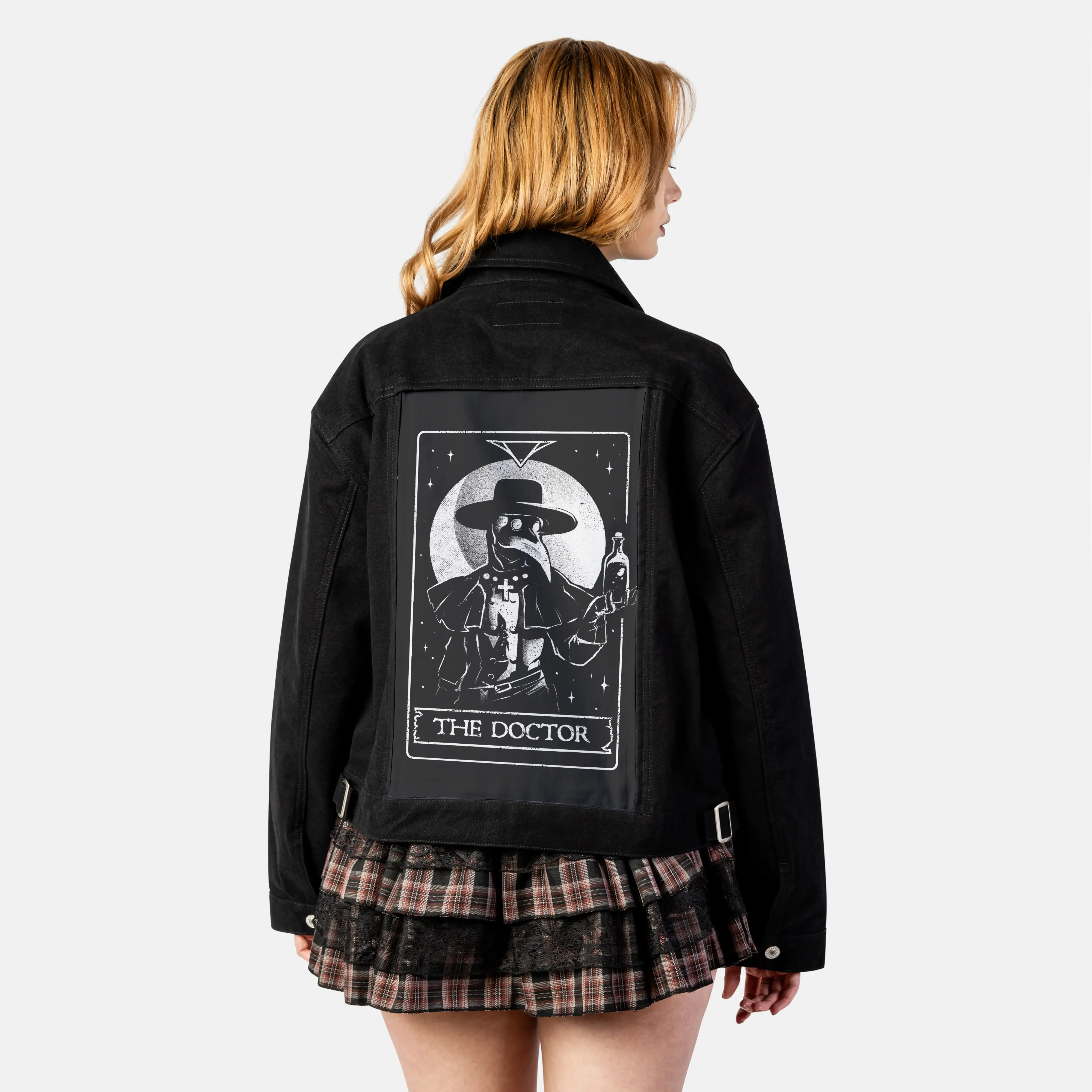 thedoctor patch on female atelier canvas jacket in nightfall