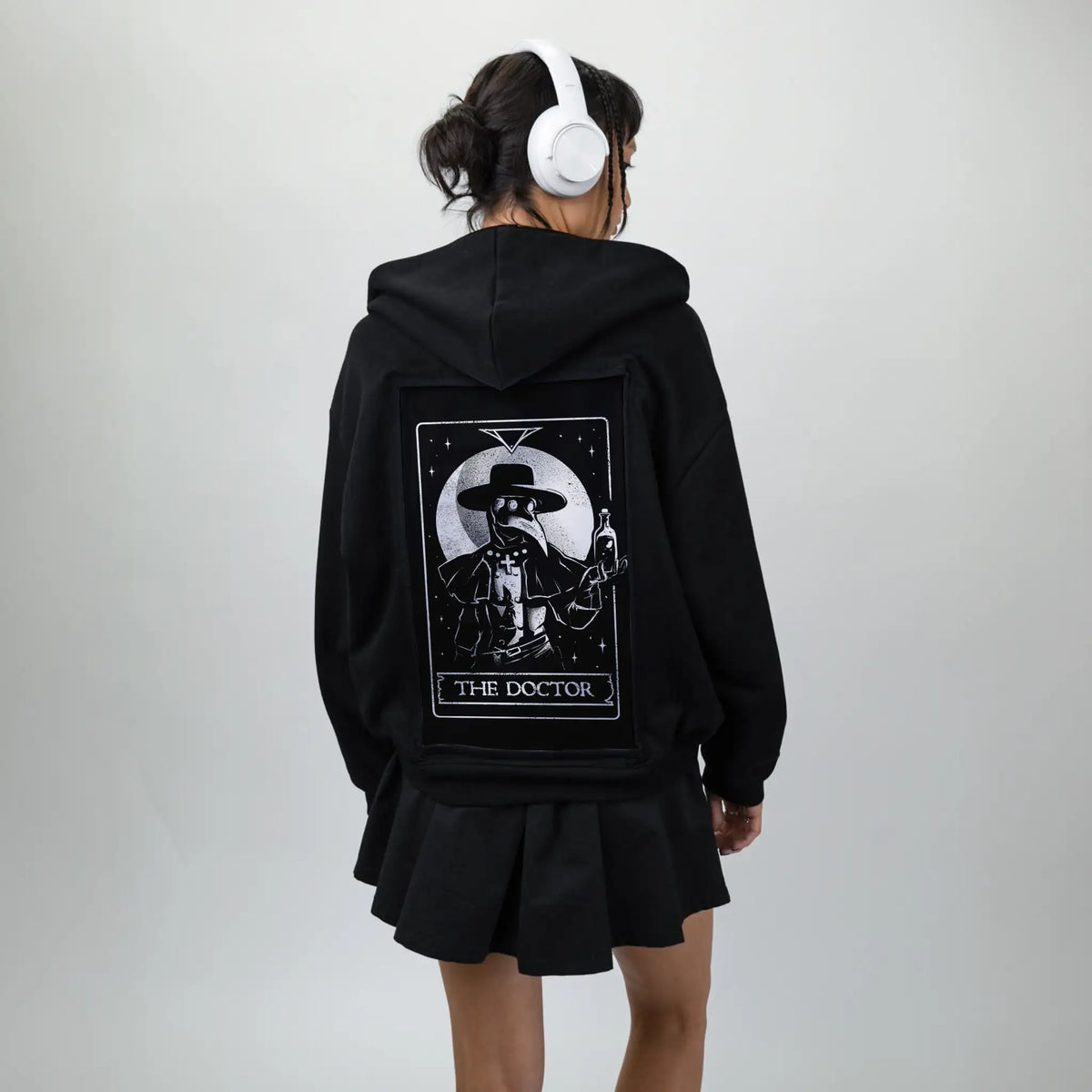 thedoctor patch on female essential zip hoodie in after hours