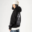thedoctor patch on female retro cord hoodie in onyx