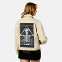 theempress patch on female atelier canvas jacket in tan