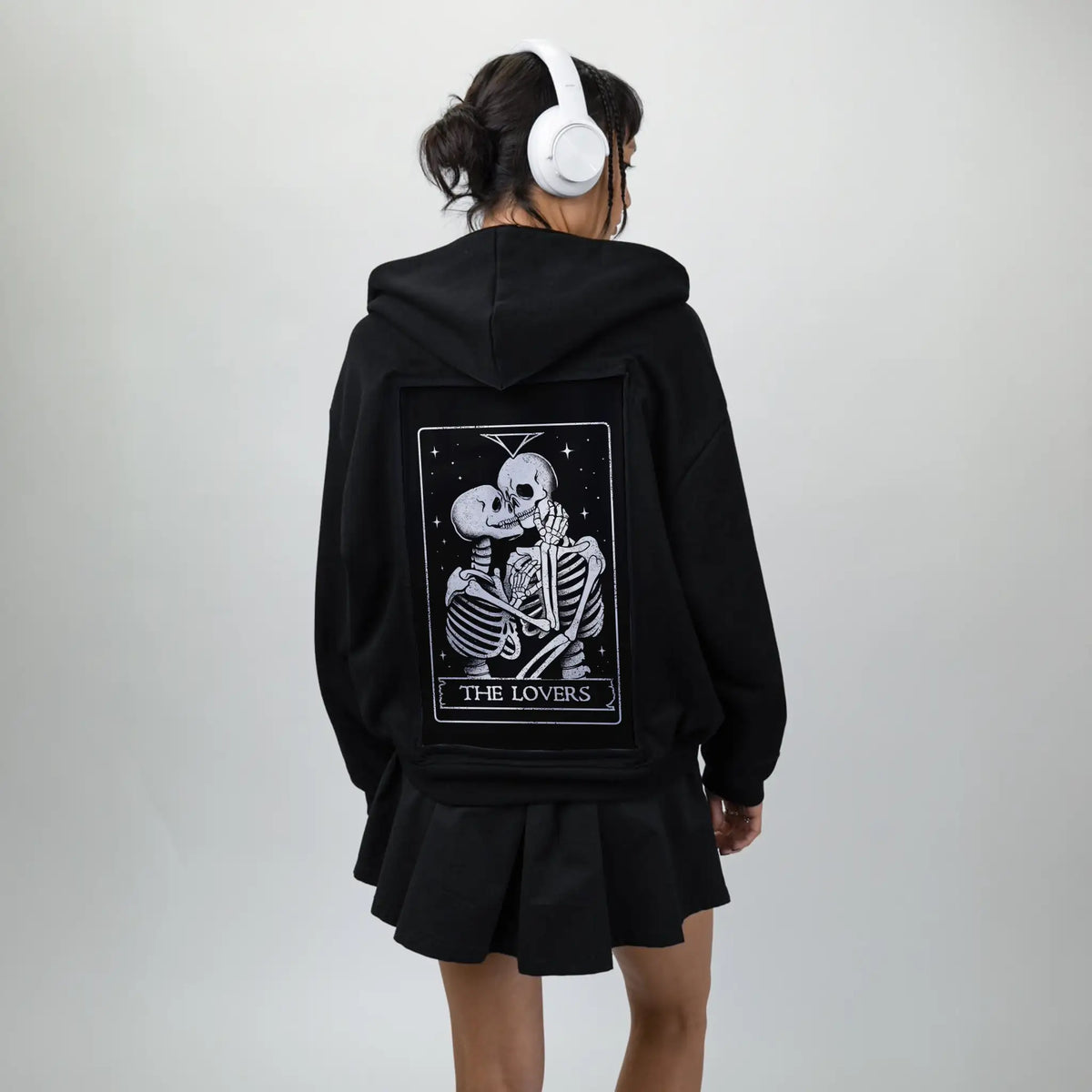 theeternallovers patch on female essential zip hoodie in after hours