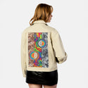 thegreatdivide patch on female atelier canvas jacket in tan