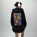thegreatdivide patch on female essential zip hoodie in after hours