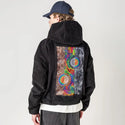 thegreatdivide patch on male retro cord hoodie in onyx