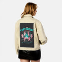 thelatenightritual patch on female atelier canvas jacket in tan