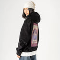 thelovers patch on female retro cord hoodie in onyx