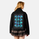 themanyfacesofdeath patch on female atelier canvas jacket in nightfall