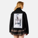 themap patch on female atelier canvas jacket in nightfall