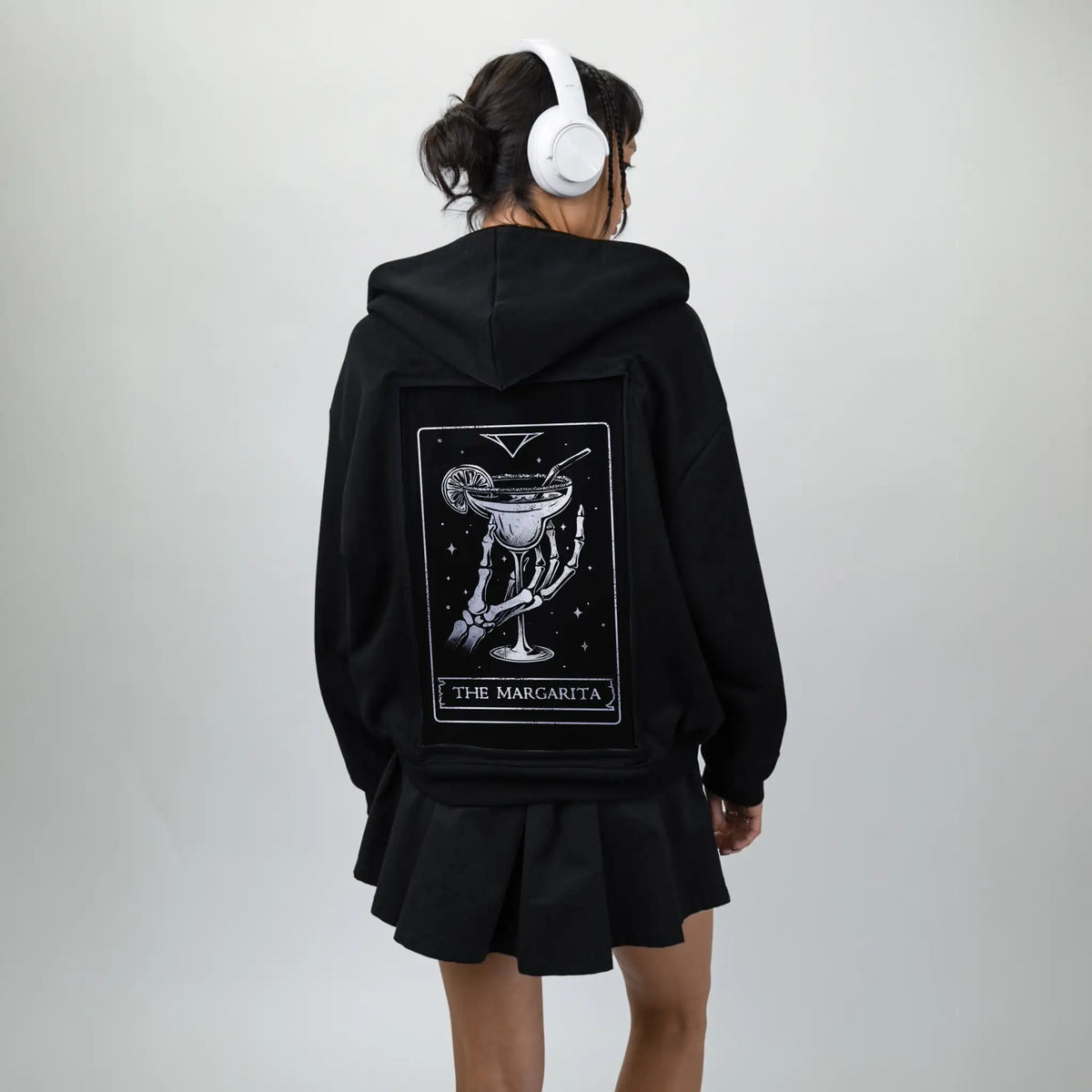 themargarita patch on female essential zip hoodie in after hours