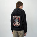themorningritual patch on male essential zip hoodie in after hours