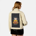 theotherpumpkin patch on female atelier canvas jacket in tan