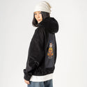 theotherpumpkin patch on female retro cord hoodie in onyx