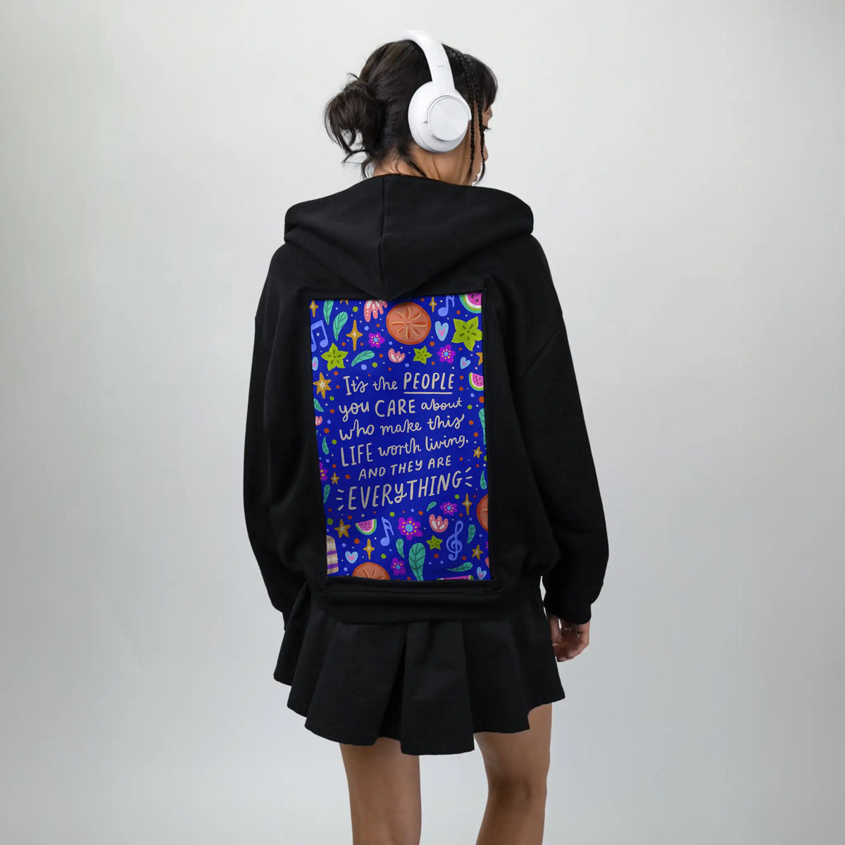thepeople patch on female essential zip hoodie in after hours
