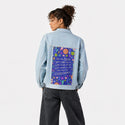 thepeople patch on female og denim jacket in oceanside