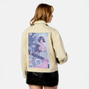 thesame patch on female atelier canvas jacket in tan