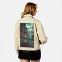 thesouth patch on female atelier canvas jacket in tan