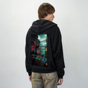 thesouth patch on male essential zip hoodie in after hours