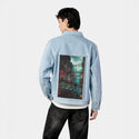 thesouth patch on male og denim jacket in oceanside